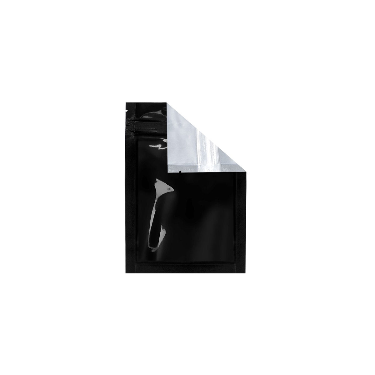 Mylar Bag Tear Notch Clear Black 1g - 100 Count