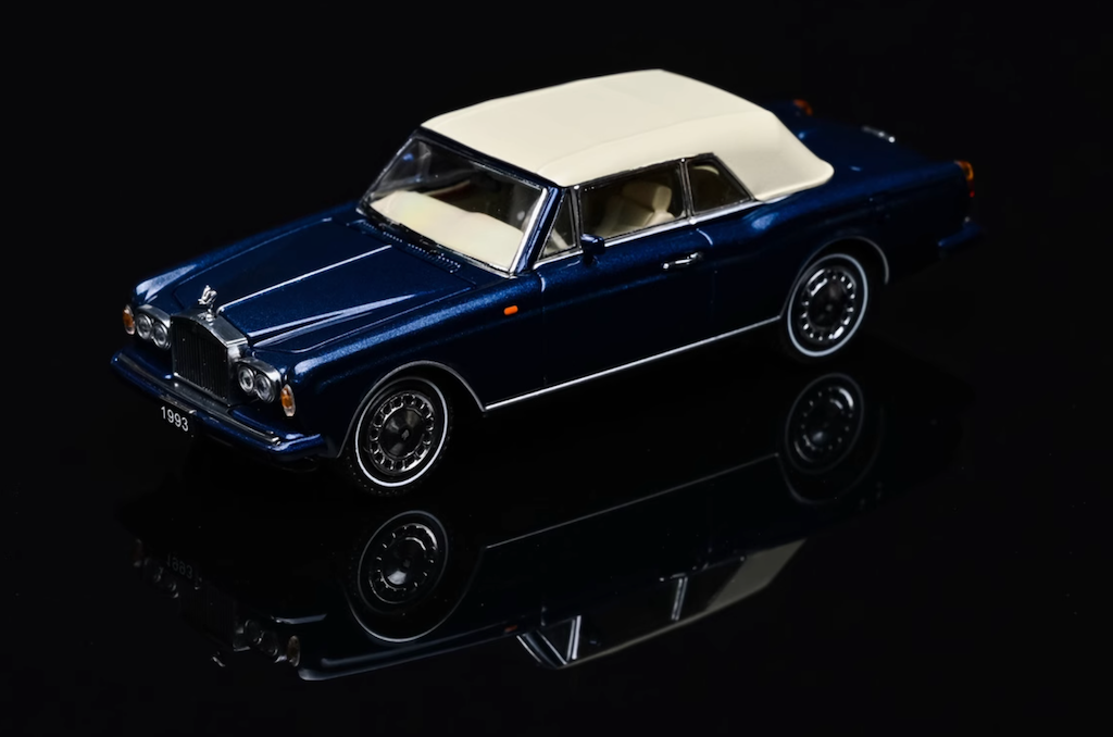 GFCC 1:64 Blue 1993 Corniche IV Drophead Luxury Top Model Diecast Metal Car