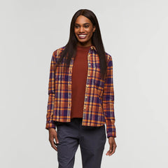 W Mero Flannel Black Violet Plaid - Tigertree