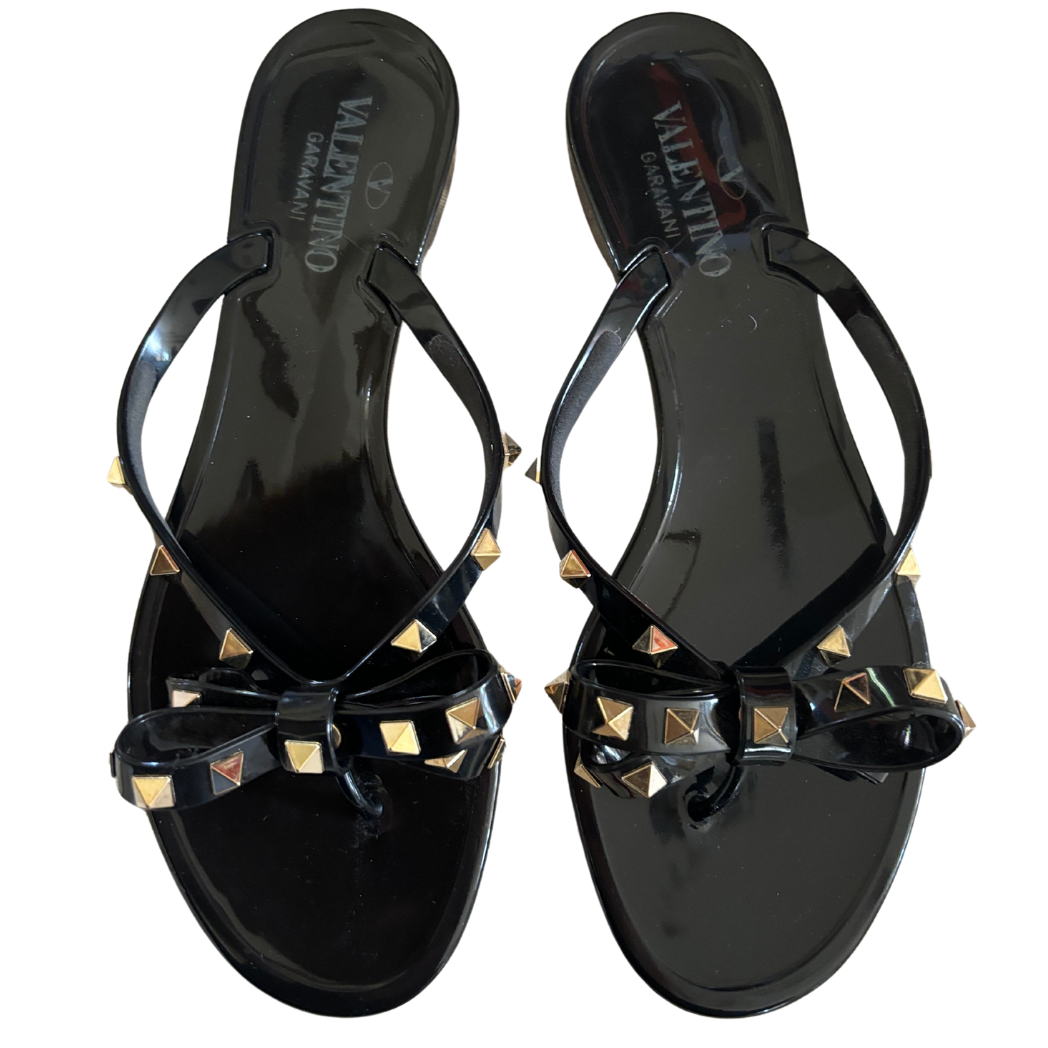 Valentino Rockstud Jelly Bow Sandal