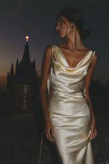 Slim Fit Solid Color Backless Lace-up Maxi Dress