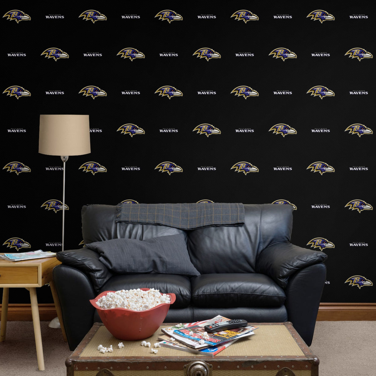 Baltimore Ravens - Line - Peel & Stick Wallpaper - Official NFL - Reusable Vinyl Wall Decals #1