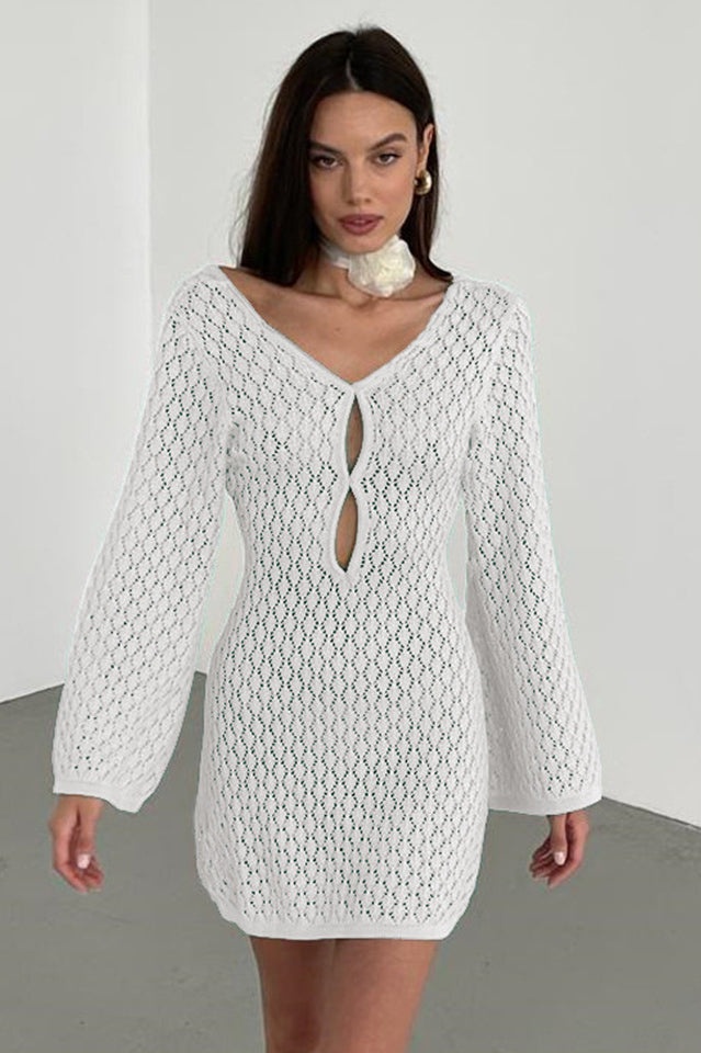 Kayleigh Crochet Knit Mini Dress | Dress In Beauty
