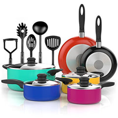 Vremi 15 Piece Nonstick Cookware Set
