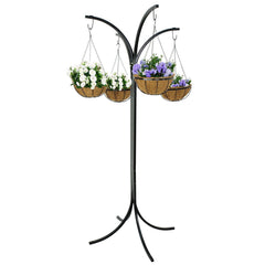 ZENY™ Yard Arm Tree w/ 4 Hanging Baskets Hanging Garden System - ZENY Products