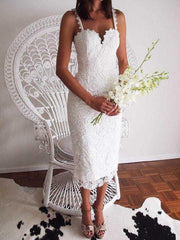 Sexy Lace Thin Straps Sweet Heart Bodycon Midi Dress