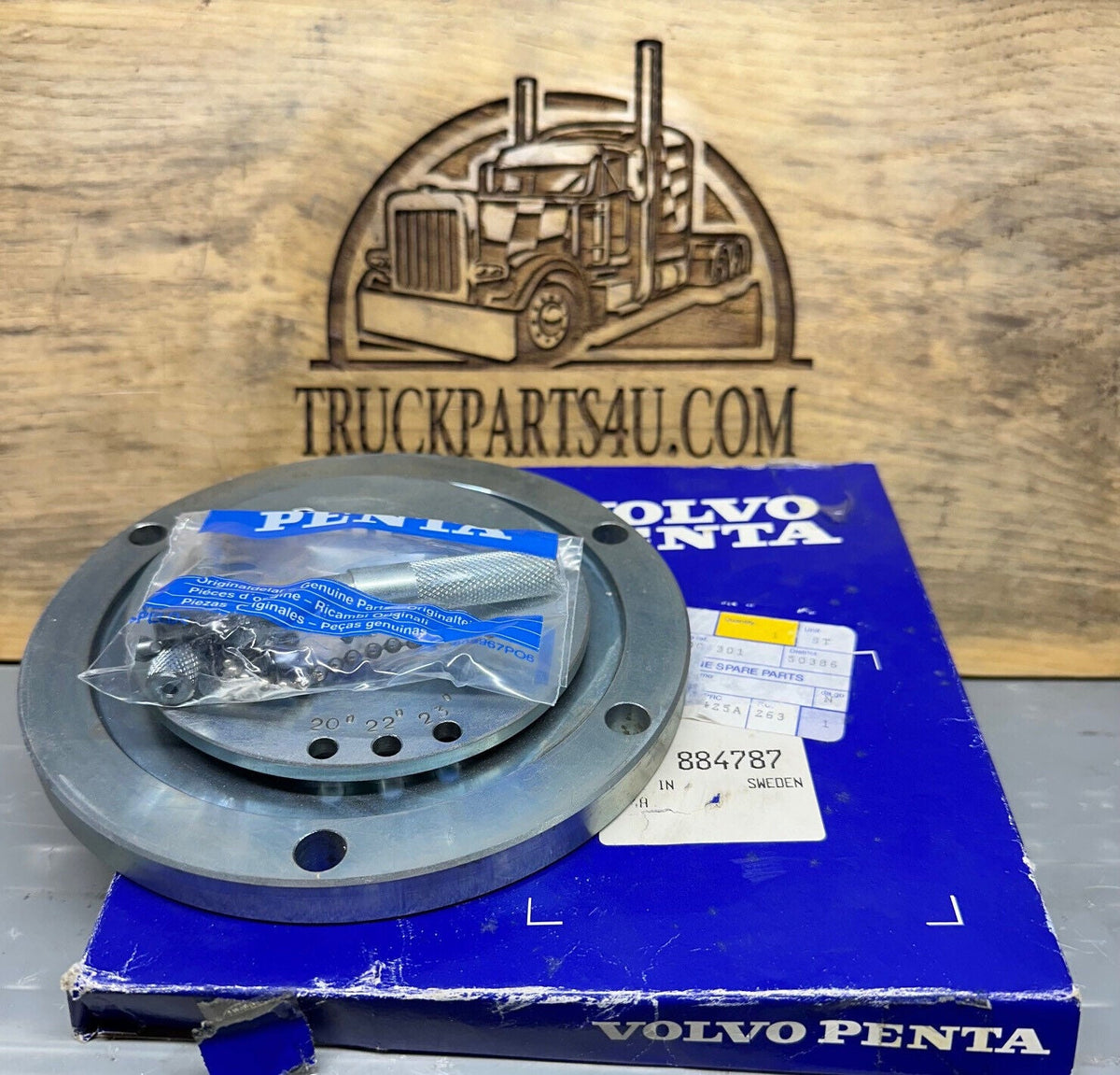 Top view of Volvo Penta 884787 injection pump setting tool – new genuine NOS marine engine tool