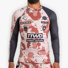 The Desert Combat Long Sleeve Rashguard - Chocolate Chip