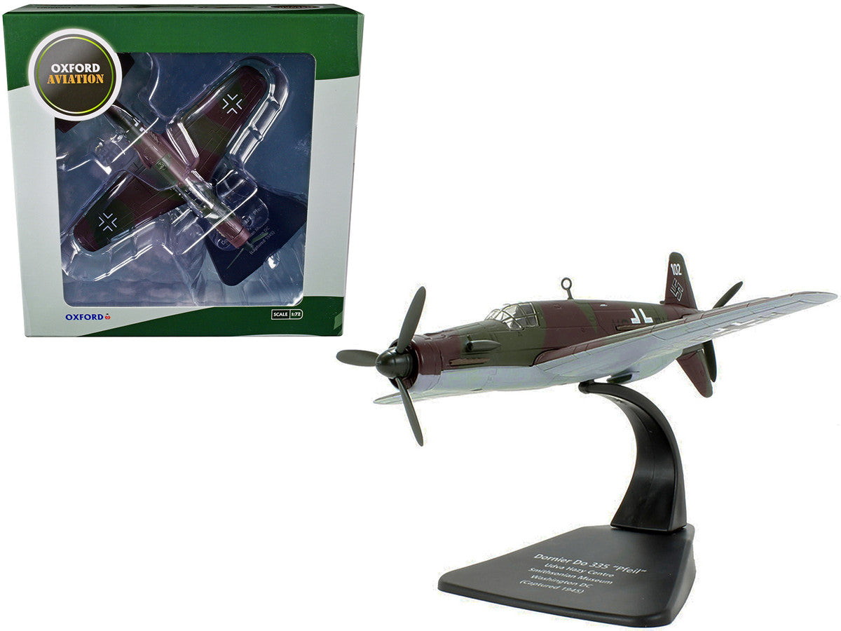 Dornier Do 335 "Pfeil" Fighter Plane "Udva Hazy Centre Smithsonian Museum Washington DC" (Captured 1945) "Oxford Aviation" Series 1/72 Diecast Model Airplane by Oxford Diecast-0