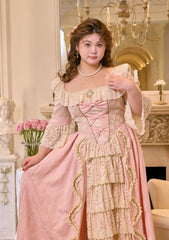 Curve & Plus Pink Floral Godmother Corset Dress