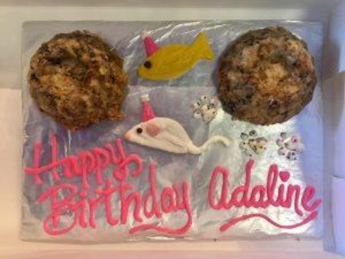 CAT BIRTHDAY CAKE-Four Muddy Paws