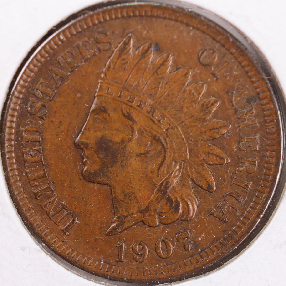1907 Indian Head Cent, Extra Fine Circulated Coin, Store #CT0413