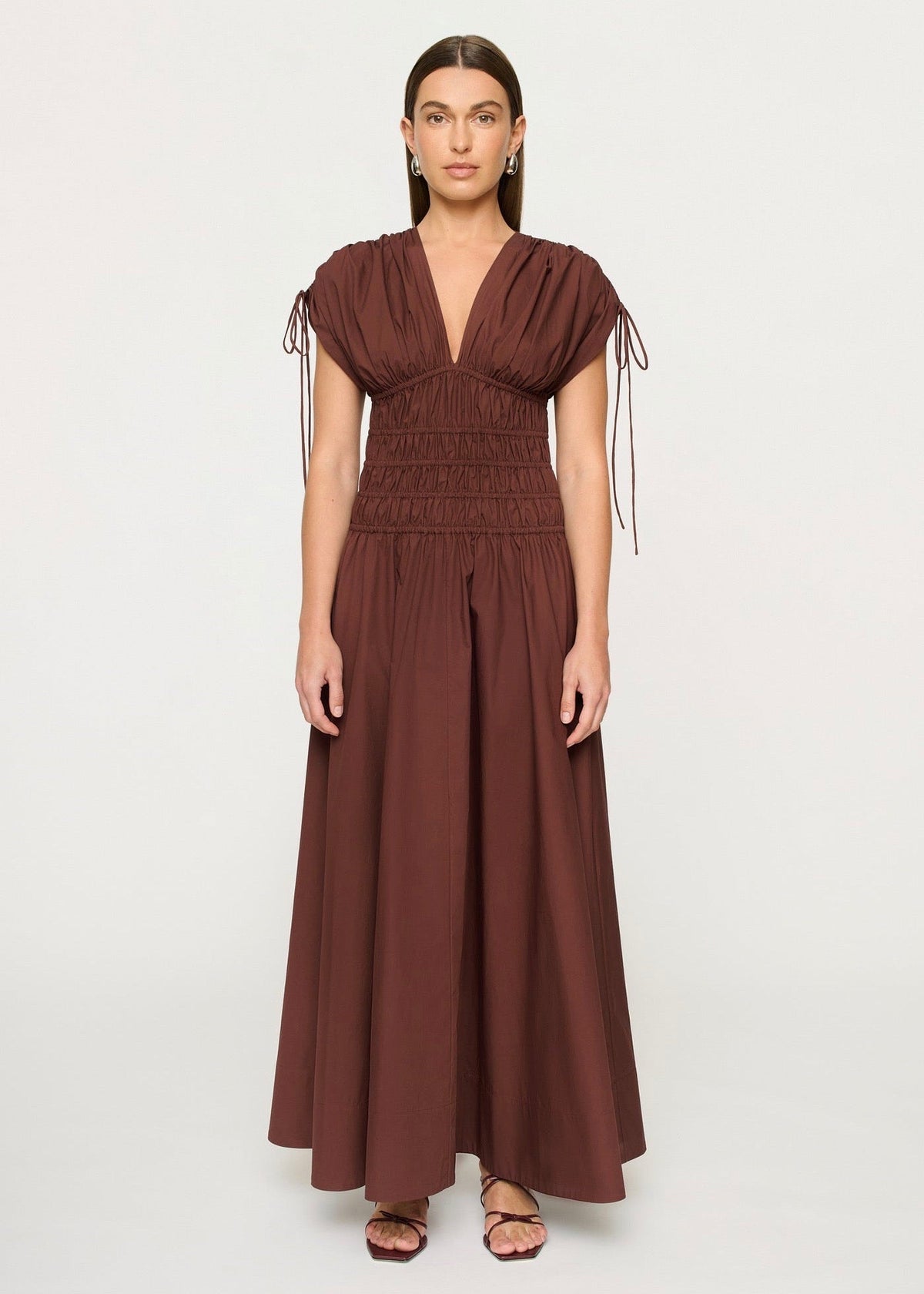 Ottavia Midi Dress (Dark Fig)