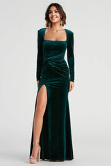 Mindy Formal Velvet Knot Dress