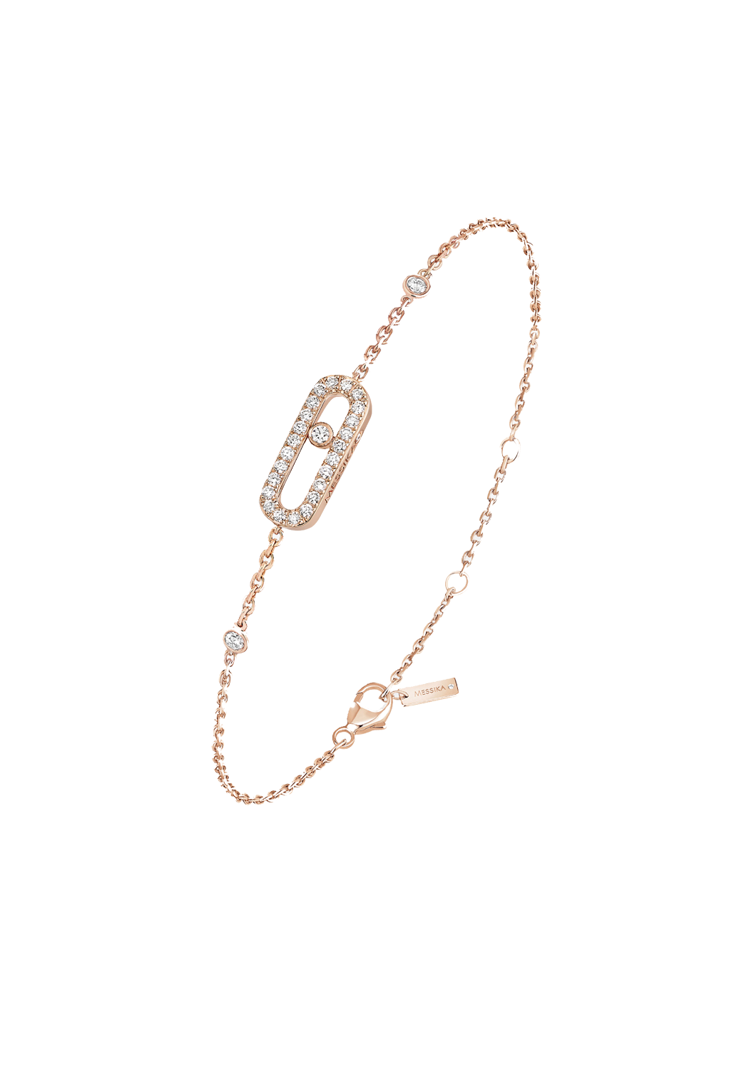 Messika My Move Uno 18K Rose Gold Pavé Diamond Bracelet | Ref. 04706-RG | OsterJewelers.com
