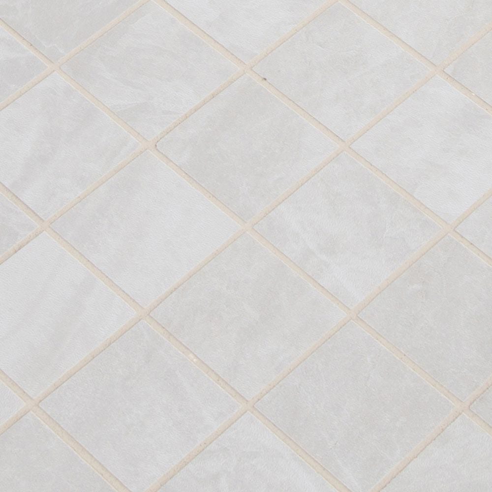 Praia grey 12x12 glazed porcelain mesh mounted mosaic tile NPRAGRE2X2 product shot multiple tiles angle view