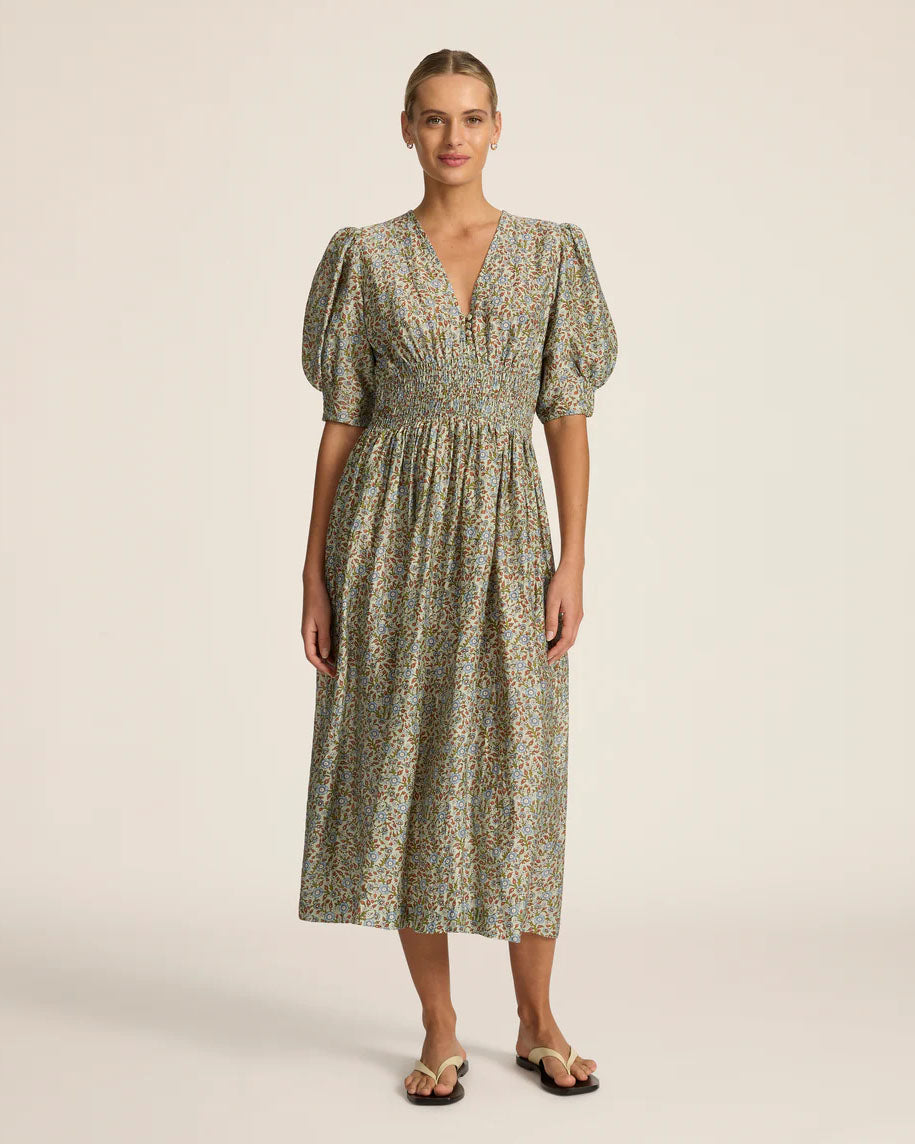 Hannah Art Wear Sophia Midi Dress Bonita Mint-Hannah Art Wear-Thistle Hill