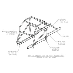 1988-1997 Toyota Pickup Truck 10 Point Roll Cage Chromoly Steel Around Dash