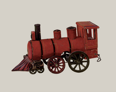 Vintage Winter Print | Red Train