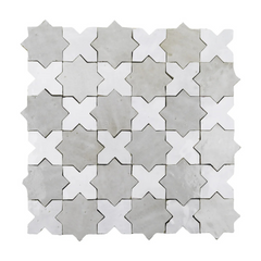 Zellige Classique Lambswool / Atlas White Start & Cross