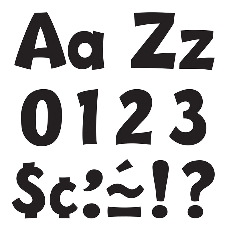 #35055 READY LETTER 4 INCH PLAYFUL BLACK UPPERCASE & LOWERCASE COMBO