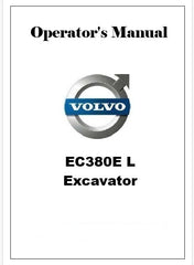 Volvo EC380E L Excavator Pdf Operator's Manual