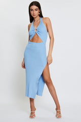Blue Midi Dress Knit