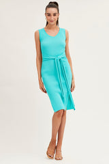 Green Knit Midi Dress