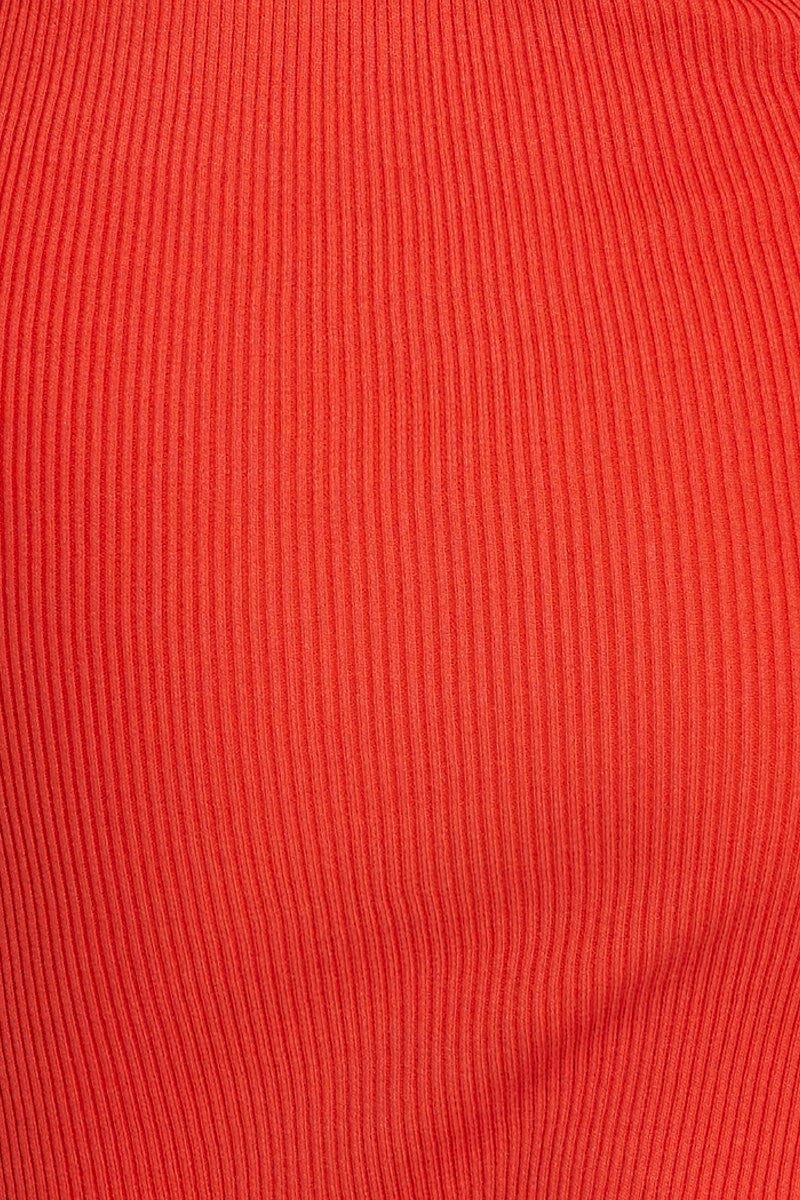 Red Knit Dress Midi