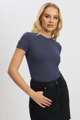 Blue T shirt Short Sleeve Crew Neck Supersoft