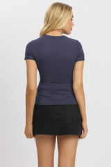 Blue T shirt Short Sleeve Crew Neck Supersoft