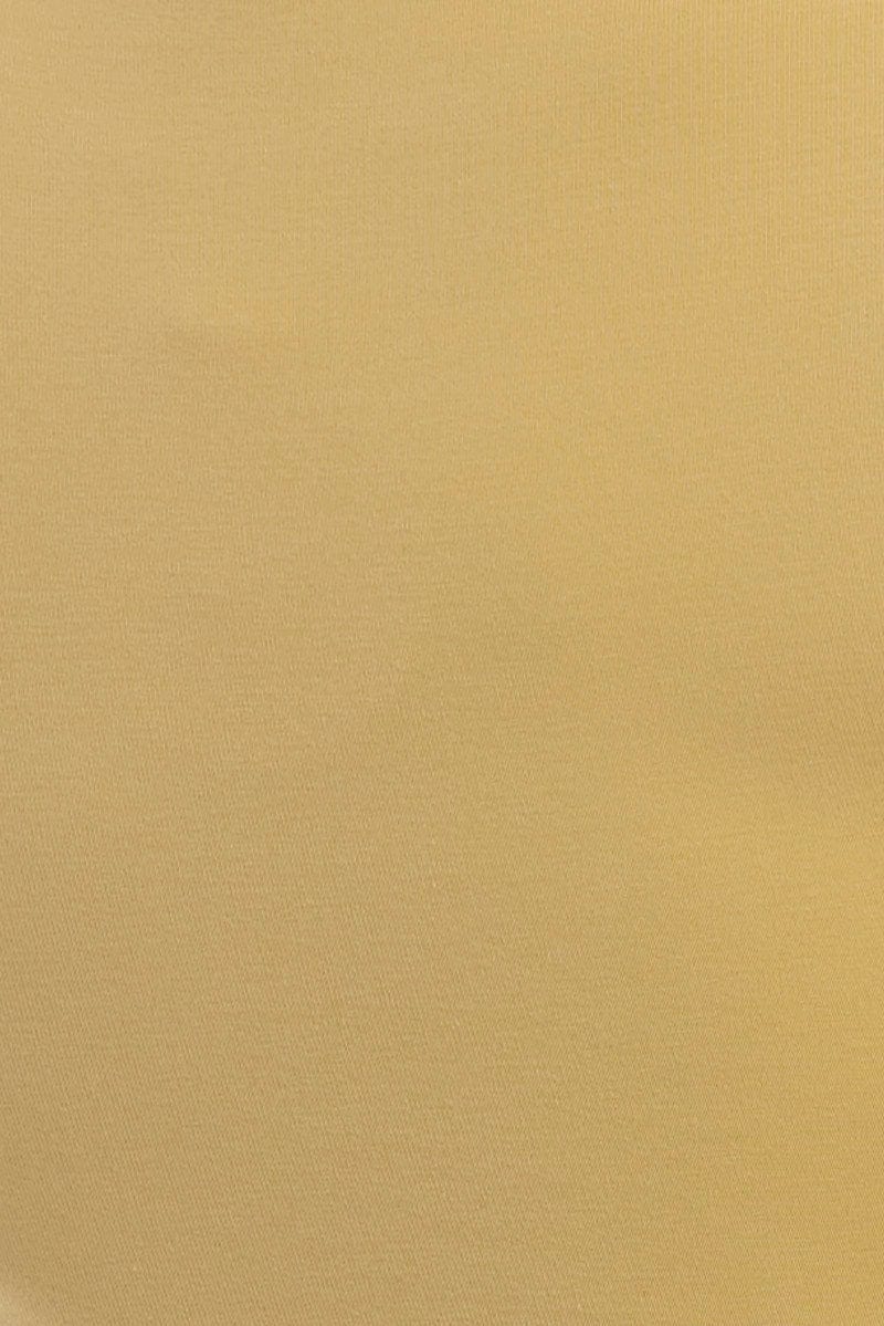 Yellow Mini Dress Short Sleeve Crew Neck