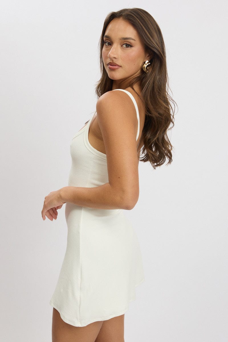White Mini Dress Sleeveless