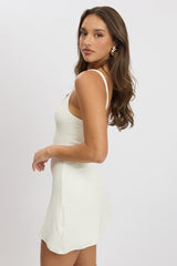 White Mini Dress Sleeveless