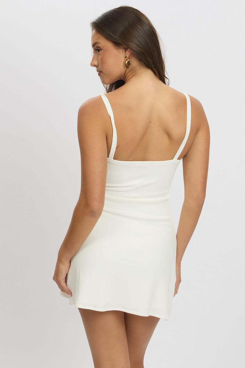White Mini Dress Sleeveless