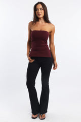 Red Bandeau Top