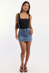 Black Bodysuit Sleeveless Double Layered Supersoft