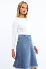 White Supersoft Fleece Top Long Sleeve
