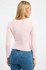 Pink Supersoft Fleece Top Long Sleeve