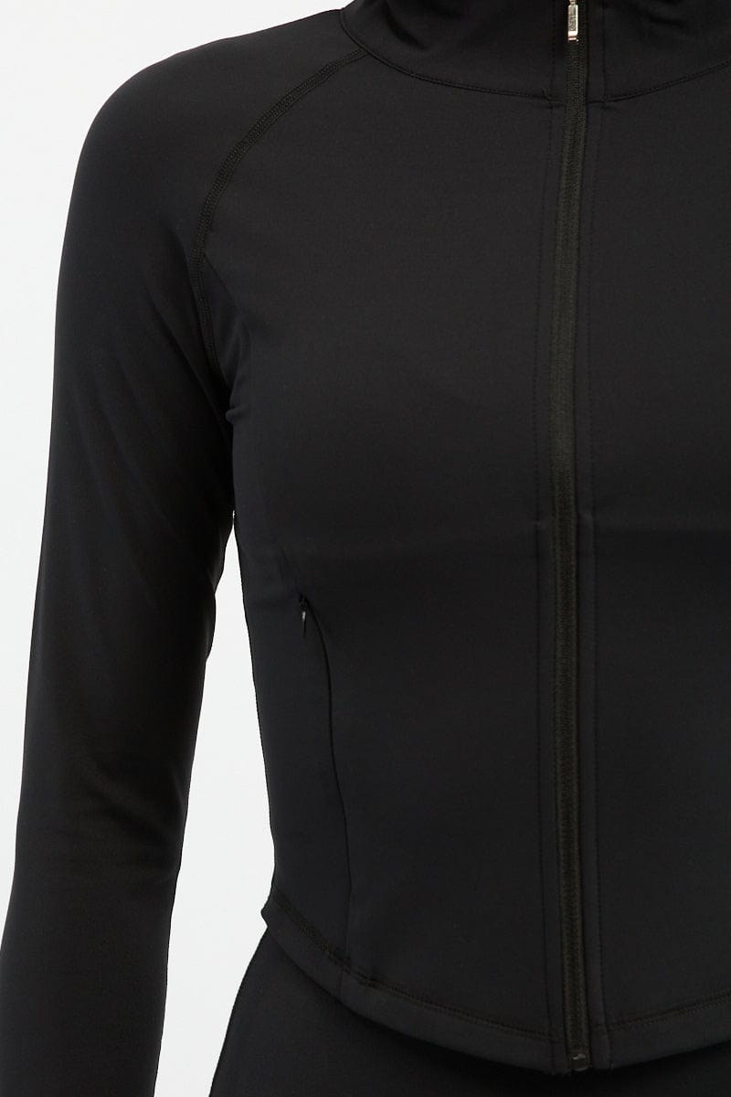 Black Active Jacket Long Sleeve