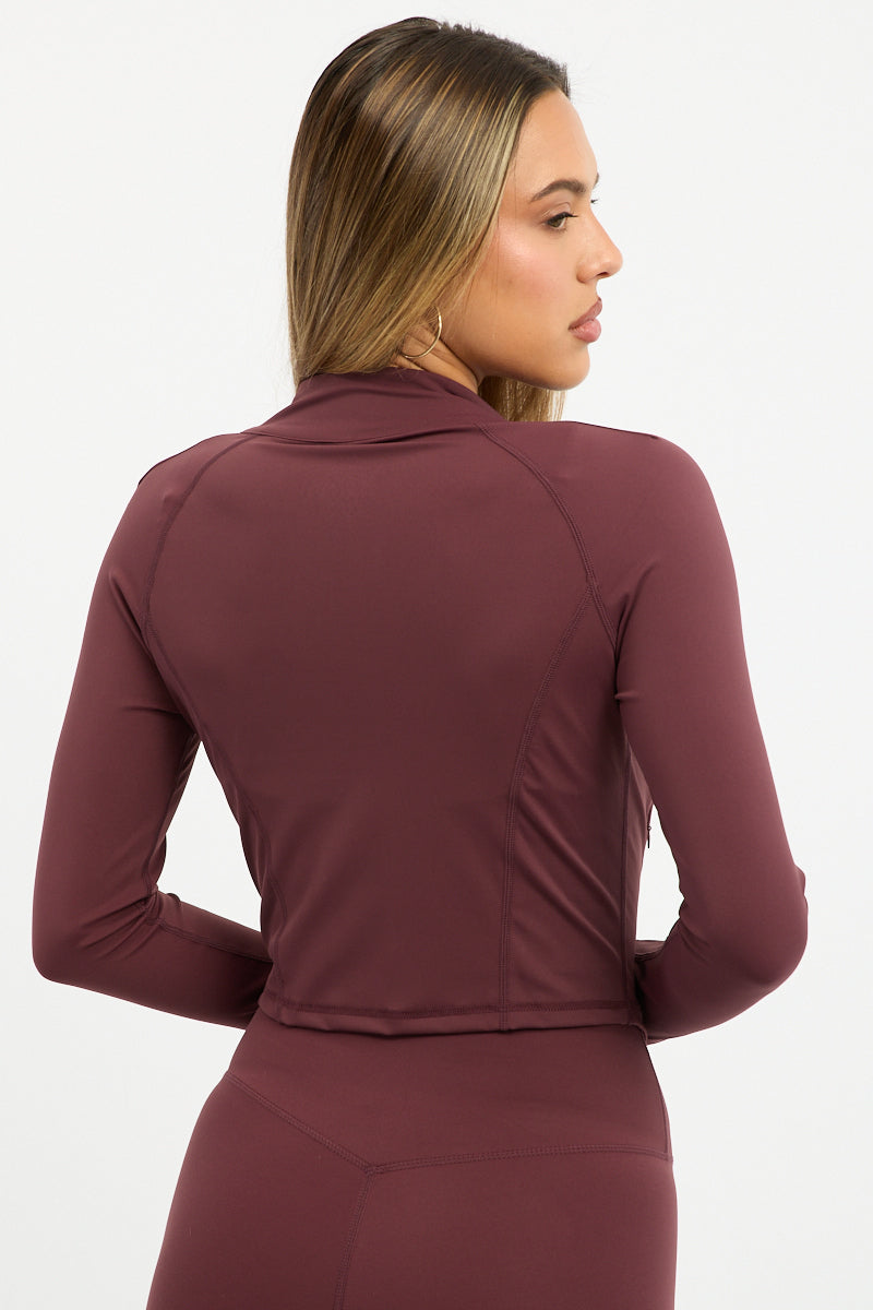 Red Active Jacket Long Sleeve