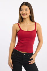 Red Lace Tank Top Sleeveless