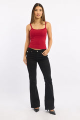 Red Lace Tank Top Sleeveless