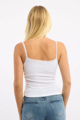 White Lace Tank Top Sleeveless