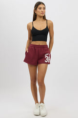Red Track Shorts Elasticated