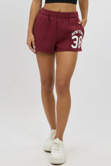 Red Track Shorts Elasticated