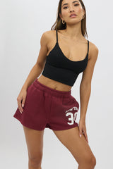 Red Track Shorts Elasticated