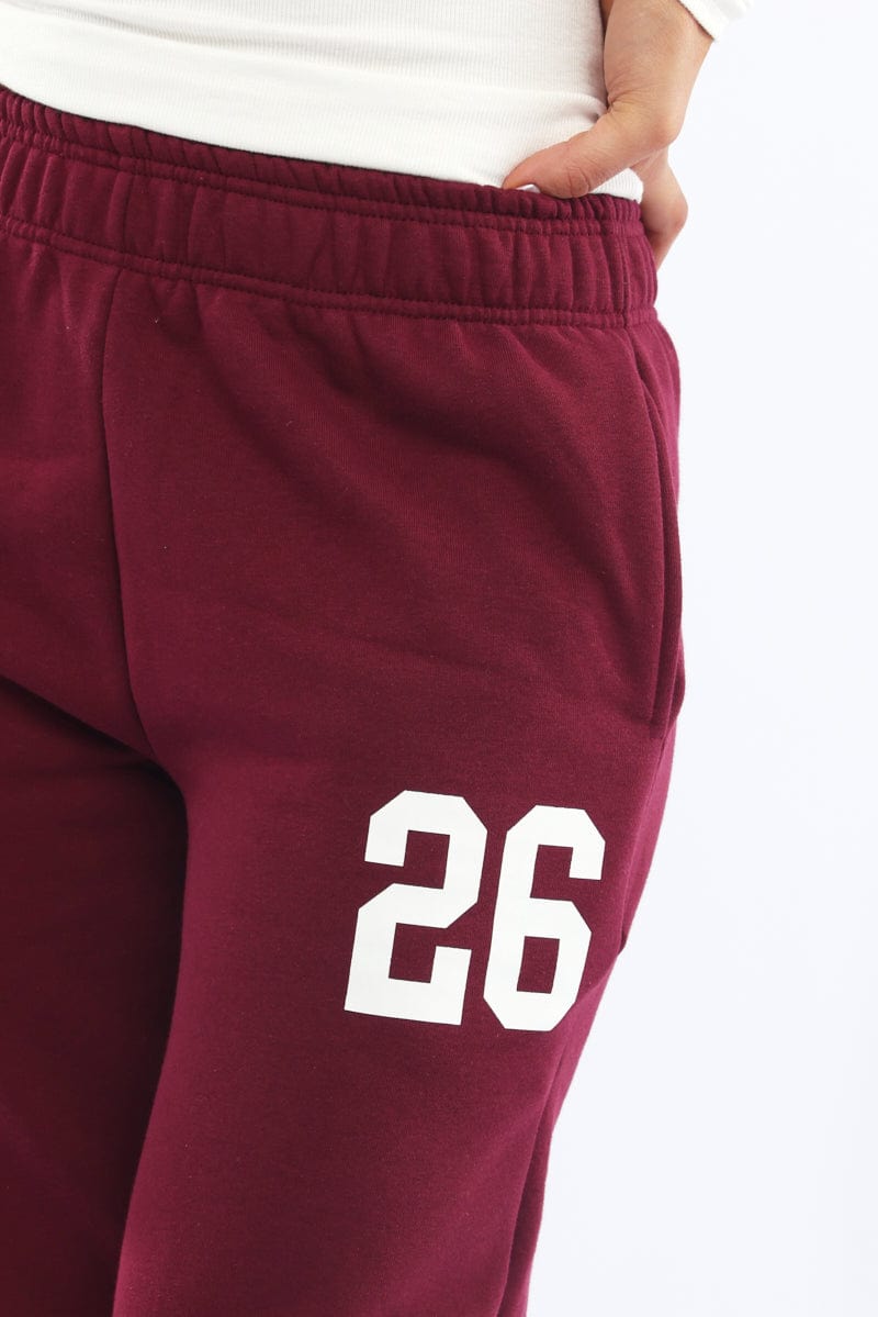 Red Track Pants Jogger