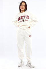 White Track Pants Jogger