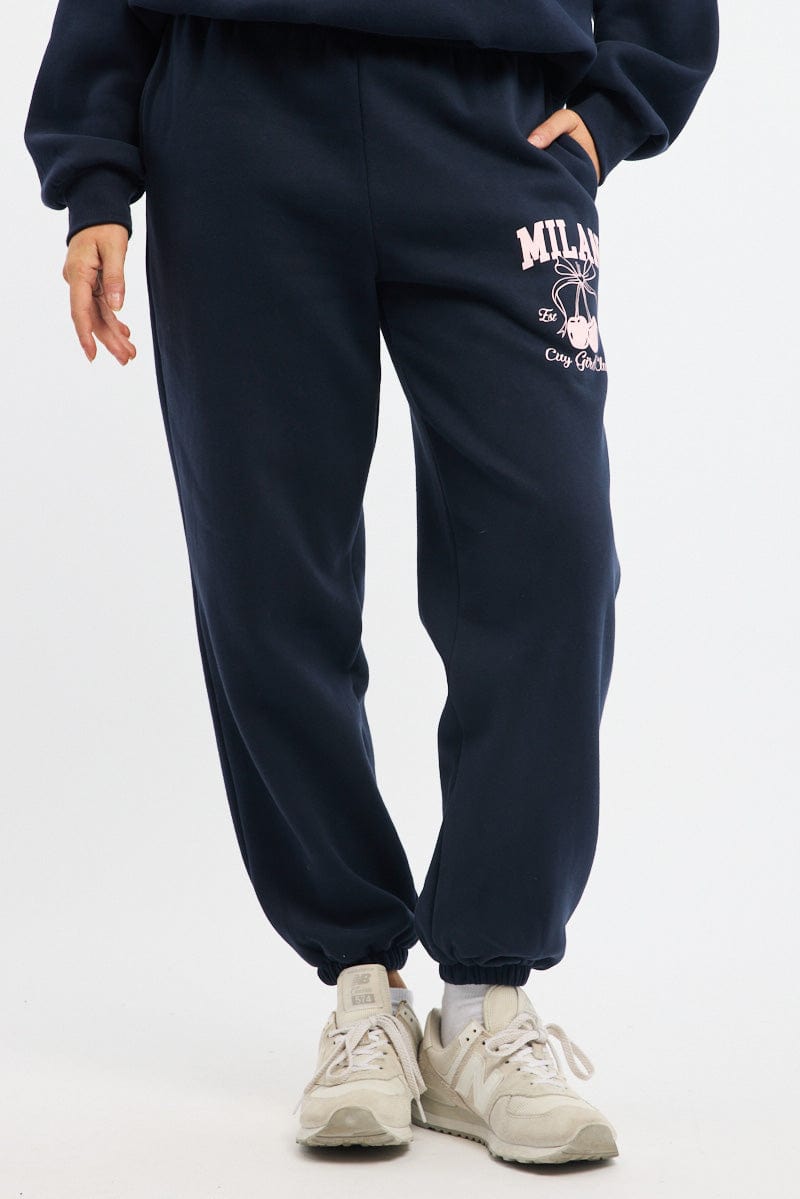 Blue Track Pants Jogger